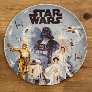 Pottery Barn Kids VTG Star Wars Melamine 9” plate Luke Skywalker Princess EUC